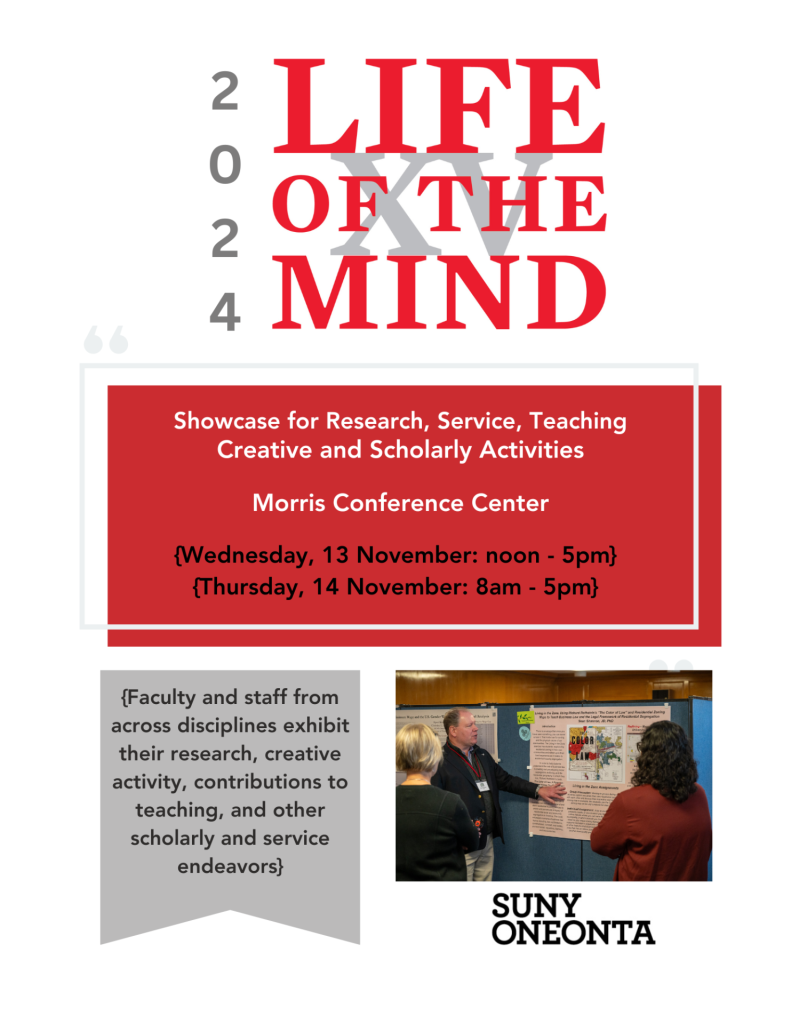 Cover of the 2024 Life of the Mind program book.
